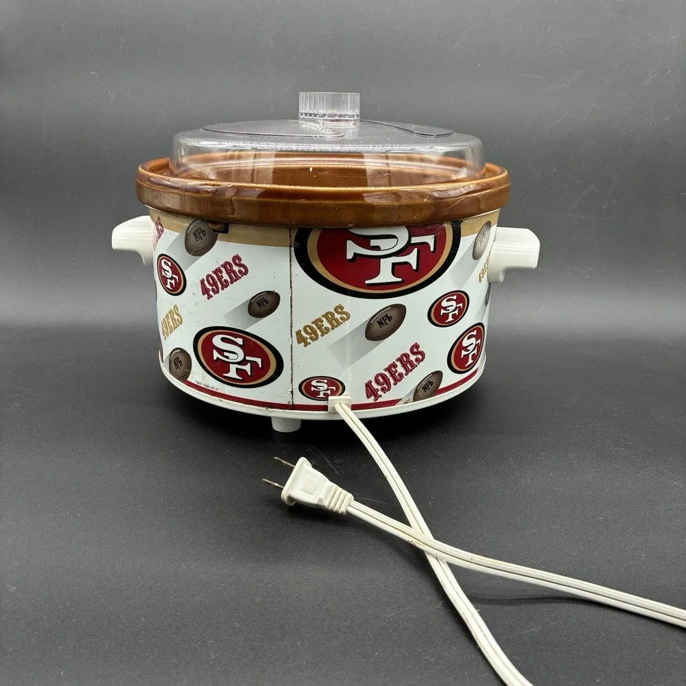 San Francisco 49ers Rival Crock-Pot Slow Cooker 3104 NFL 4 Qt Tested Working